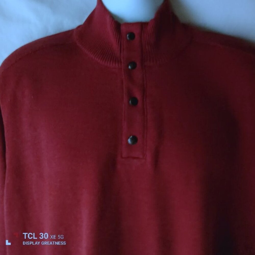 Men's Dark Red 1/2 Zip Sweater Size Small Large NWT Tasso Elba